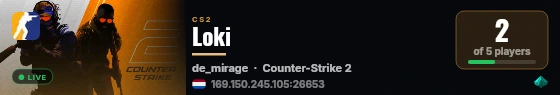 Loki live status badge