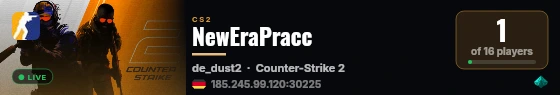 NewEraPracc live status badge