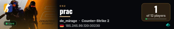 prac live status badge