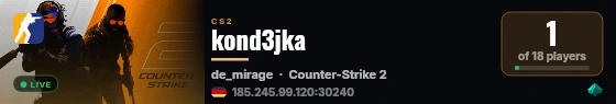 kond3jka live status badge