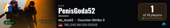 PenisGoda52 live status badge