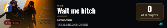 Wait me bitch live status badge