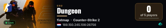 Dungeon live status badge