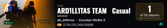 ARD1LL1TAS TEAM   Casual live status badge