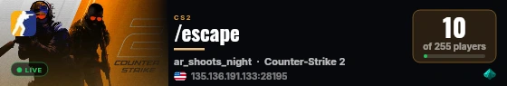 /escape live status badge