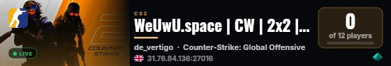 WeUwU.space | CW | 2x2 | #2 [NEED 2] live status badge