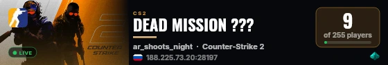 DEAD MISSION ??? live status badge