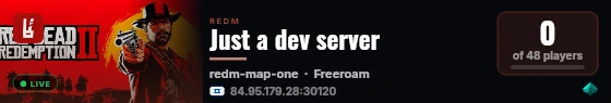 Just a dev server live status badge