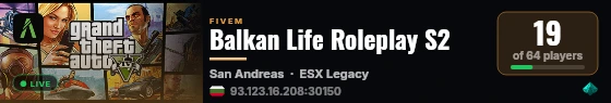 Balkan Life Roleplay live status badge