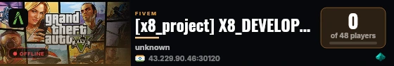 [x8_project] X8_DEVELOPMENTS live status badge