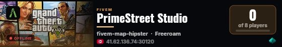 PrimeStreet Studio live status badge