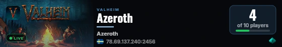 Azeroth live status badge