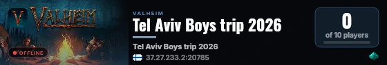 Tel Aviv Boys trip 2026 live status badge