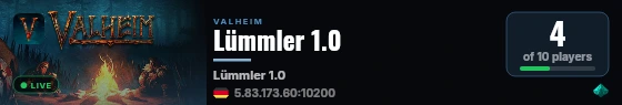 Lümmler 1.0 live status badge