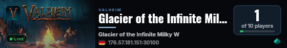 Glacier of the Infinite Milky Way live status badge
