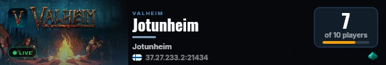 Jotunheim live status badge