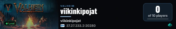 viikinkipojat live status badge