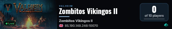 Zombitos Vikingos II live status badge