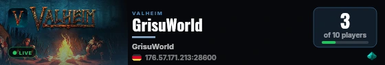 GrisuWorld live status badge