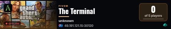 The Terminal live status badge