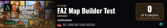 FAZ Map Builder Test live status badge