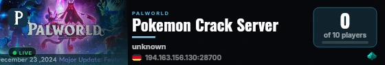 Pokemon Crack Server live status badge