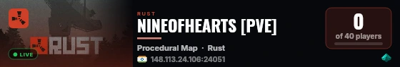 NINEOFHEARTS [PVE] live status badge