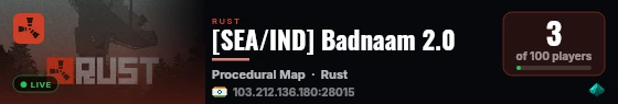 [SEA/IND] Badnaam 2.0 live status badge