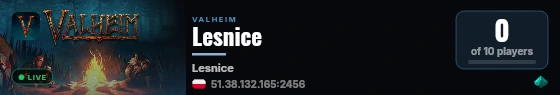 Lesnice live status badge