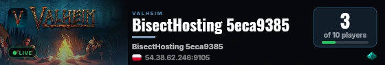 BisectHosting 5eca9385 live status badge