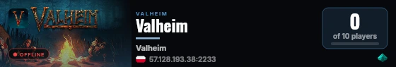 Valheim live status badge