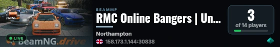 RMC Online Bangers | Unlimited Bangers | Public 1 live status badge