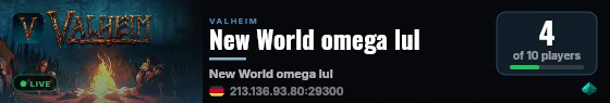 New World omega lul live status badge