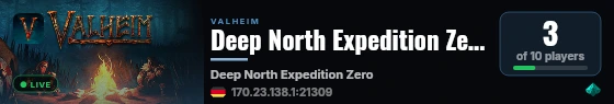 Deep North Expedition Zero live status badge