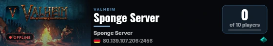 Sponge Server live status badge