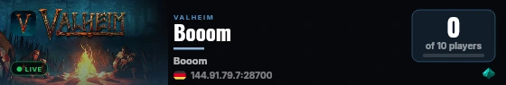 Booom live status badge