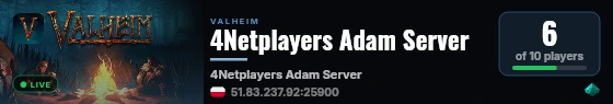 4Netplayers Adam Server live status badge