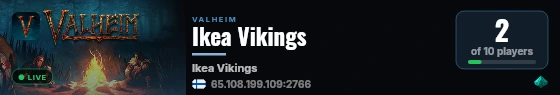 Ikea Vikings live status badge