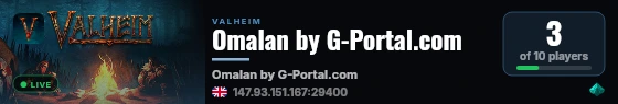 Omalan by G-Portal.com live status badge