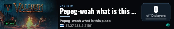 Pepeg-woah what is this place live status badge