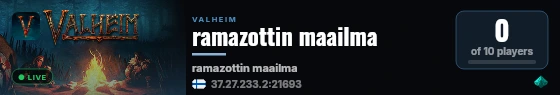 ramazottin maailma live status badge