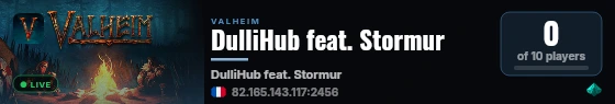 DulliHub feat. Stormur live status badge