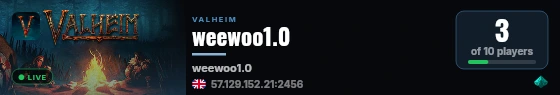 weewoo1.0 live status badge