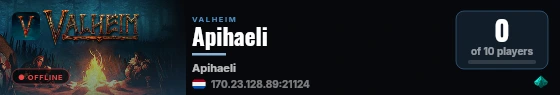 Apihaeli live status badge