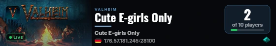 Cute E-girls Only live status badge