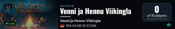 Venni ja Hennu Viikingla live status badge