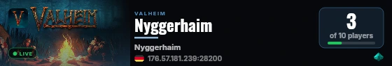 Nyggerhaim live status badge