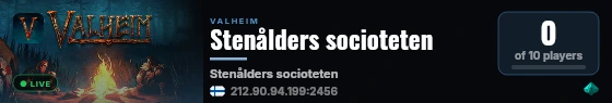 Stenålders socioteten live status badge