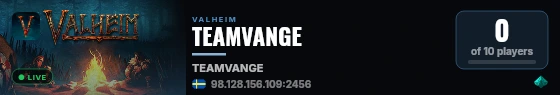 TEAMVANGE live status badge