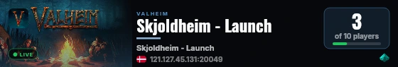 Skjoldheim - Launch live status badge